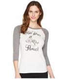 Rock And Roll Cowgirl 3/4 Sleeve Tee 48t5556 (white) Women's T Shirt
