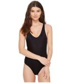 Rvca Coast Side Ribbed One-piece (black) Women's Swimsuits One Piece