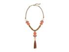 Lucky Brand Leather Statement Necklace (gold) Necklace