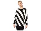 Kenneth Cole New York Angled Stripe Step Hem (black/e-cream) Women's Clothing