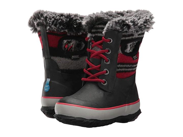 Bogs Kids Arcata Wool Stripe (toddler/little Kid/big Kid) (red Multi) Girls Shoes