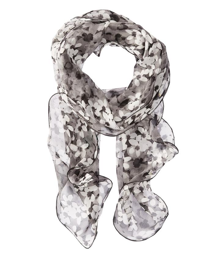 Lauren Ralph Lauren Lina Silk Oblong Scarf (black) Scarves
