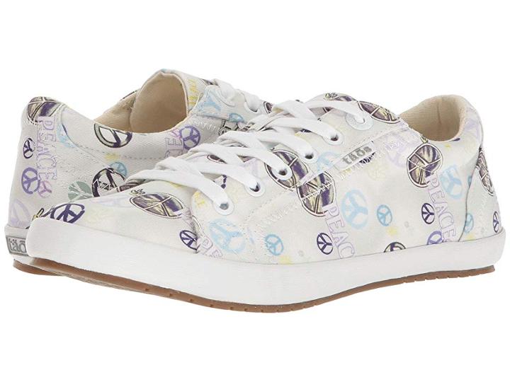 Taos Footwear Star (sage/blue Peace Print) Women's Lace Up Casual Shoes