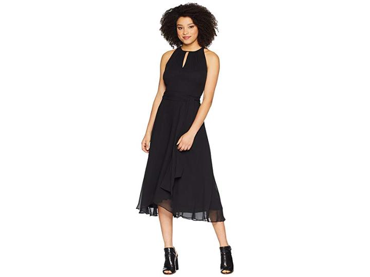 Tahari By Asl Sleeveless Keyhole Shift Dress (black) Women's Dress