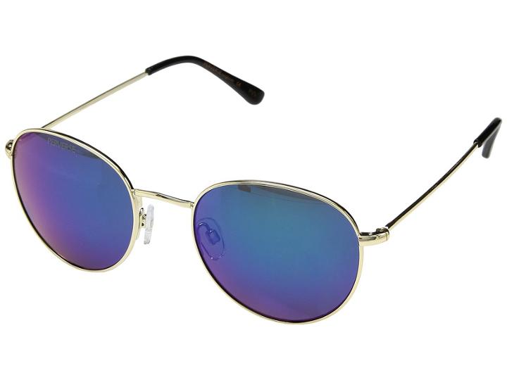 Thomas James La By Perverse Sunglasses Lainey (gold/blue/purple Mirror) Fashion Sunglasses