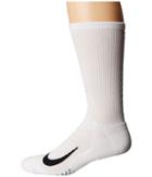 Nike Elite Running Cushion Crew Socks (white/black) Crew Cut Socks Shoes