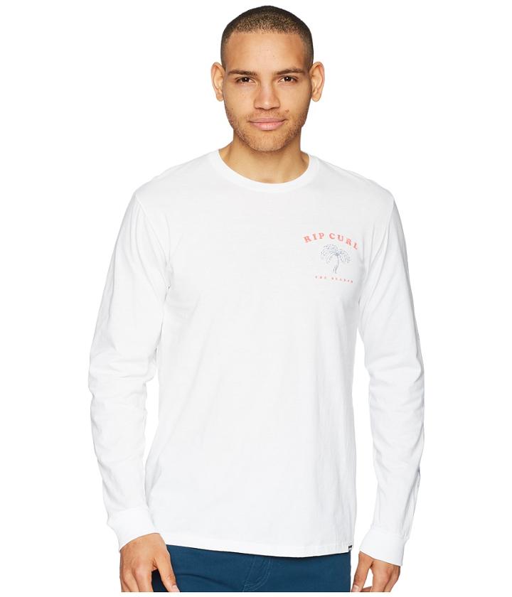 Rip Curl Beach Break Premium Long Sleeve Tee (white) Men's Clothing