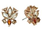 Vince Camuto Stone Cluster Stud Earrings (burnt Rose Gold/neutral Red Multi) Earring