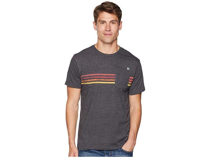 Billabong Team Stripe T-shirt (black Heather) Men's T Shirt