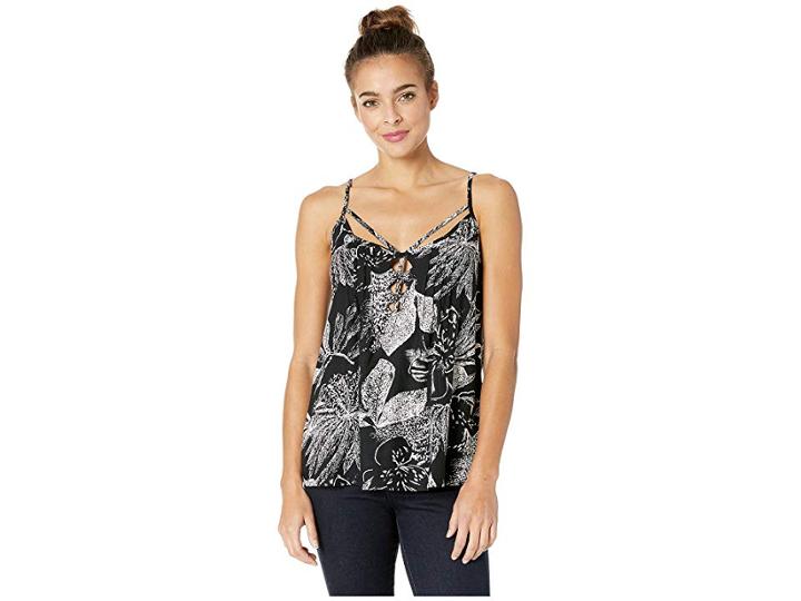 Volcom Do Tell Cami (black Combo) Women's Clothing