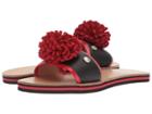 Love Moschino Slide W/ Pom Pom (red/black) Women's Shoes