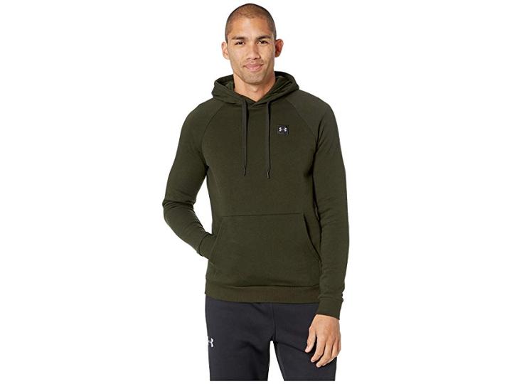 Under Armour Rival Fleece Pullover Hoodie (artillery Green/black) Men's Sweatshirt