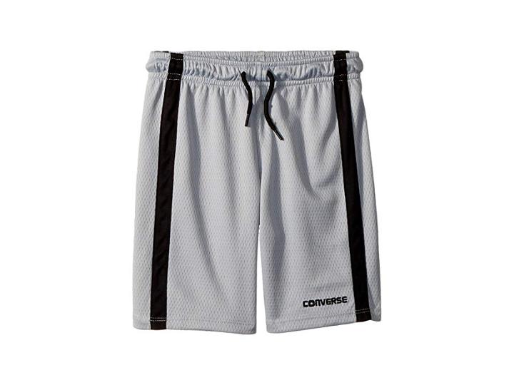 Converse Kids Chevron Vent Mesh Shorts (toddler/little Kids) (wolf Gray) Boy's Shorts