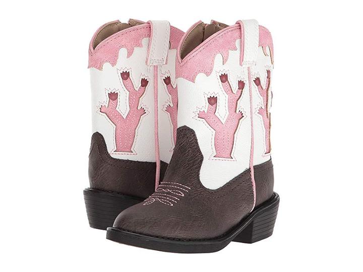 Roper Kids Desert Lights (toddler) (faux Leather Vamp/cactus Lights) Cowboy Boots