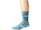 Travismathew Paint (blue Green) Men's Crew Cut Socks Shoes