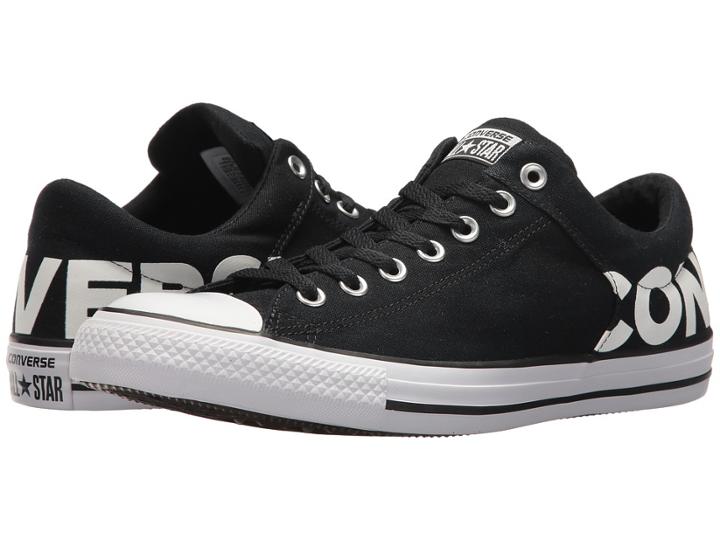 Converse Chuck Taylor(r) All Star(r) High Street Wordmark Ox (black/black/white) Men's  Shoes