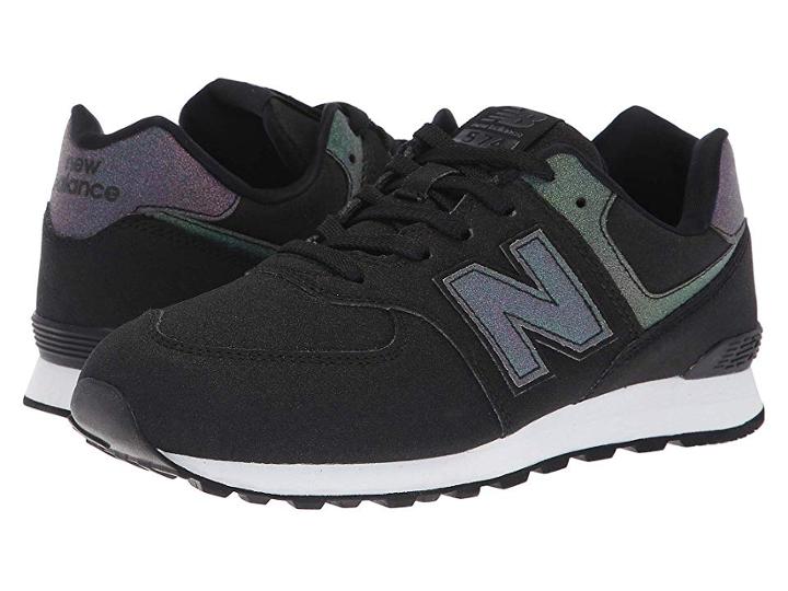 New Balance Kids Gc574v1 (big Kid) (black/multi Iridescent) Girls Shoes