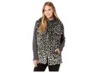 Via Spiga Snow Leopard Faux Fur Vest (grey Leopard) Women's Vest
