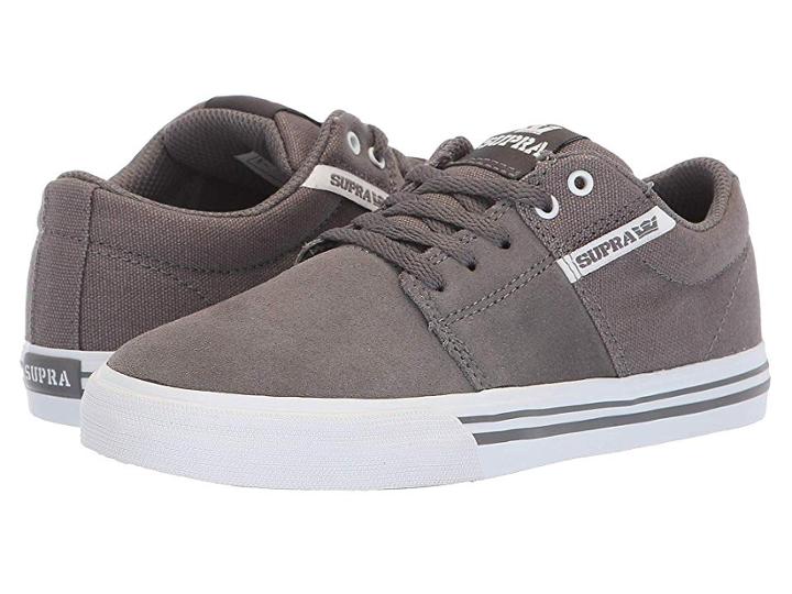 Supra Kids Stacks Vulc Ii (little Kid/big Kid) (grey/white) Boys Shoes