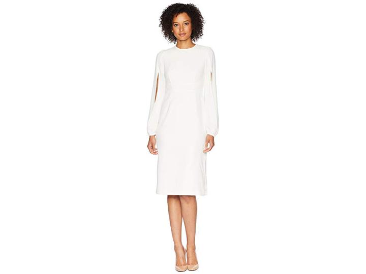 Jill Jill Stuart Shift Dress With Slits In Sleeves (off-white) Women's Dress
