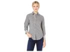 Chaps Non Iron Broadcloth Long Sleeve Shirt (polo Black/white) Women's Clothing