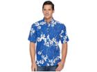 Reyn Spooner 50th State Flower Button Front Aloha Shirt (blue) Men's Clothing