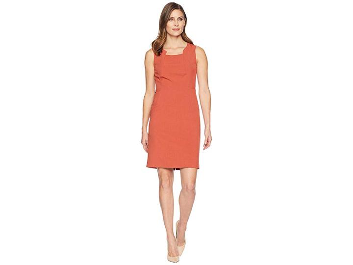 Nine West Sleeveless Modified Square Neck Dress (cinnamon) Women's Dress