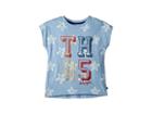 Tommy Hilfiger Kids Th85 Tee (big Kids) (heathered Rain) Girl's T Shirt