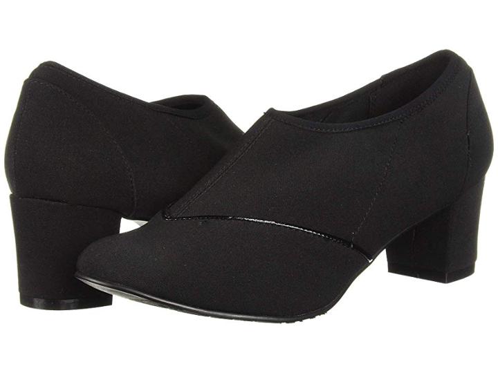 Soft Style Glori (black Stretch Fabric) Women's 1-2 Inch Heel Shoes