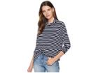 Pendleton Stripe Jersey Turtleneck (navy/white) Women's Clothing