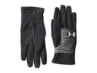 Under Armour Threadborne Run Gloves (black/black/silver) Extreme Cold Weather Gloves