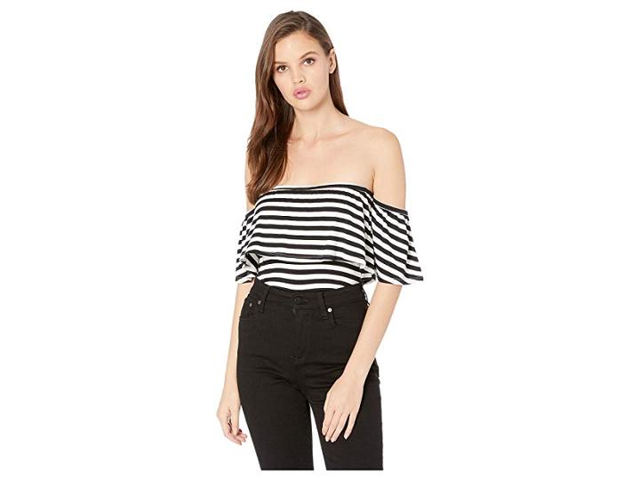 Amuse Society Ruffle My Feathers Knit (stripe) Women's Clothing