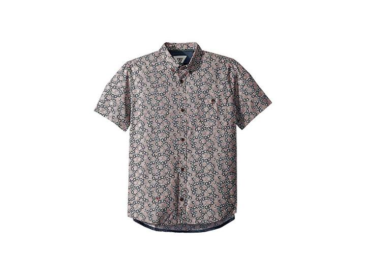 Vissla Kids Holyoke Short Sleeve (big Kids) (burgundy) Boy's Clothing