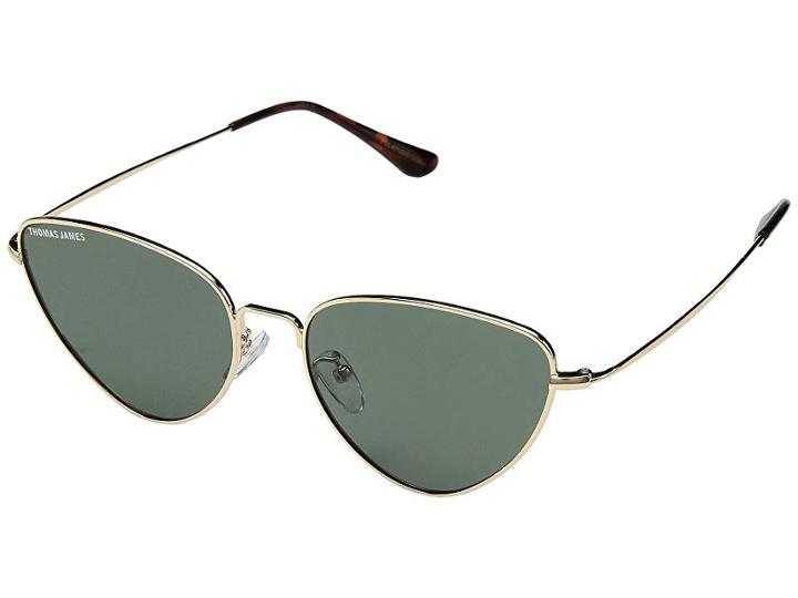 Thomas James La By Perverse Sunglasses Ninezero (gold/green Smoke Lens) Fashion Sunglasses