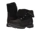 Timberland Authentics Teddy Fleece Fold-down (black Nubuck) Women's Lace-up Boots