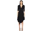 Nicole Miller Stretchy Matte Jersey Asymmetrical Dress (black) Women's Dress