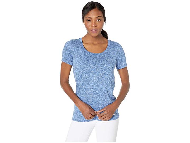 Nike Dry Legend Cross-dye Tee (indigo Force/teal Tint/teal Tint) Women's Short Sleeve Pullover