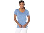 Nike Dry Legend Cross-dye Tee (indigo Force/teal Tint/teal Tint) Women's Short Sleeve Pullover
