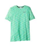 Under Armour Kids Threadborne Knit Short Sleeve (big Kids) (lime Twist/blue Shift/lime Twist) Boy's Clothing