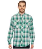 Woolrich Miners Wash Flannel Shirt (forest Green) Men's Clothing
