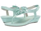 Anne Klein Isotta Wedge Sandal (light Green) Women's Sandals