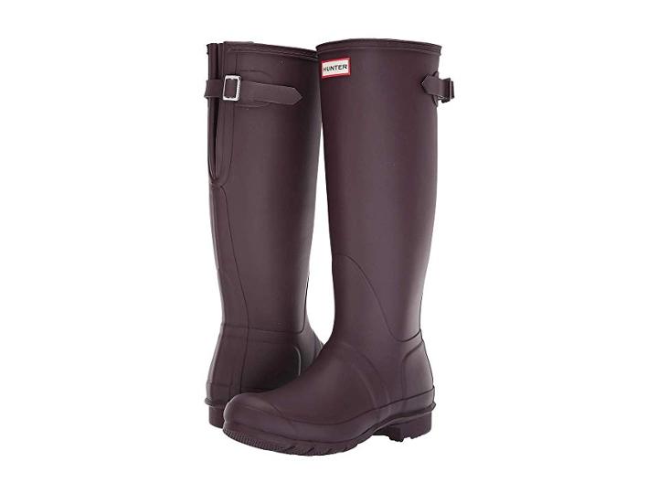 Hunter Original Back Adjustable (black Grape) Women's Rain Boots