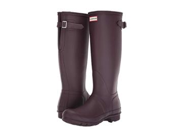 Hunter Original Back Adjustable (black Grape) Women's Rain Boots
