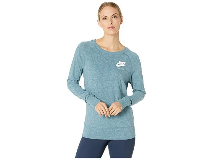 Nike Sportswear Gym Vintage Crew (celestial Teal/sail) Women's Clothing