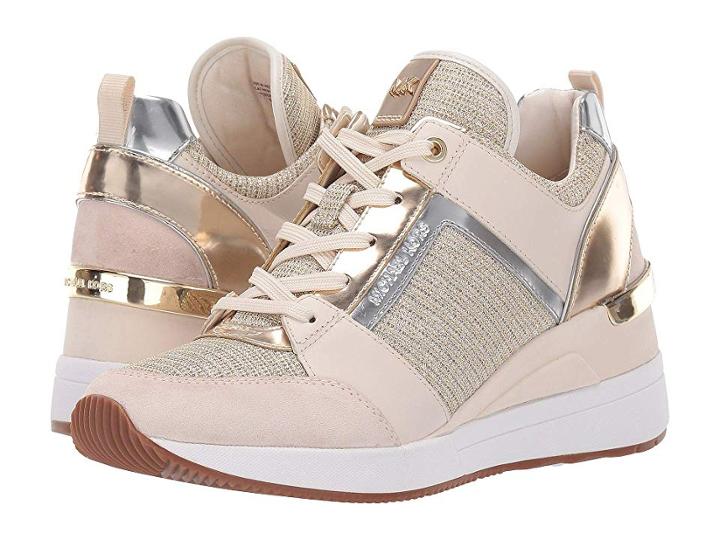 Michael Michael Kors Georgie Trainer (white/gold/champagne) Women's Shoes