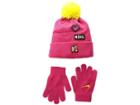 Nike Kids Patch Play Beanie Gloves Set (little Kids) (rush Pink/dynamic Yellow) Beanies