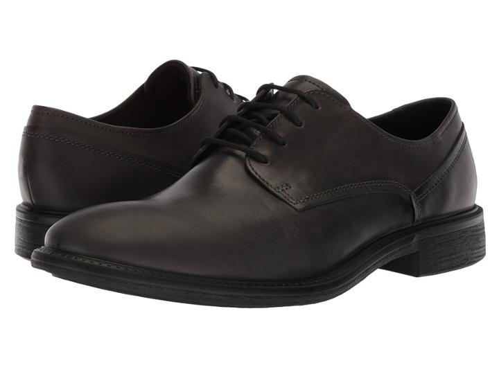 Ecco Knoxville Plain Toe Tie (moonless) Men's Lace Up Wing Tip Shoes