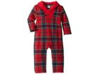 Janie And Jack Long Sleeve Plaid Bodysuit (infant) (red/navy Plaid) Boy's Jumpsuit & Rompers One Piece