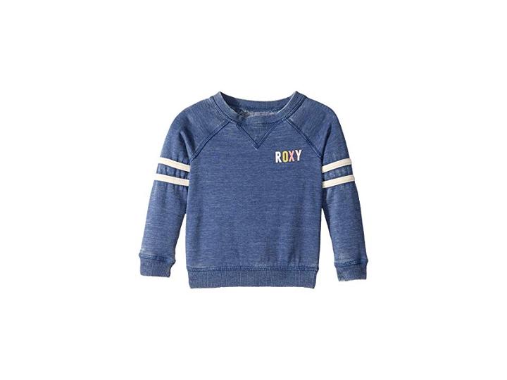 Roxy Kids Up Here Girl Gang Crew Neck Sweatshirt (toddler/little Kids/big Kids) (true Navy) Girl's Sweatshirt