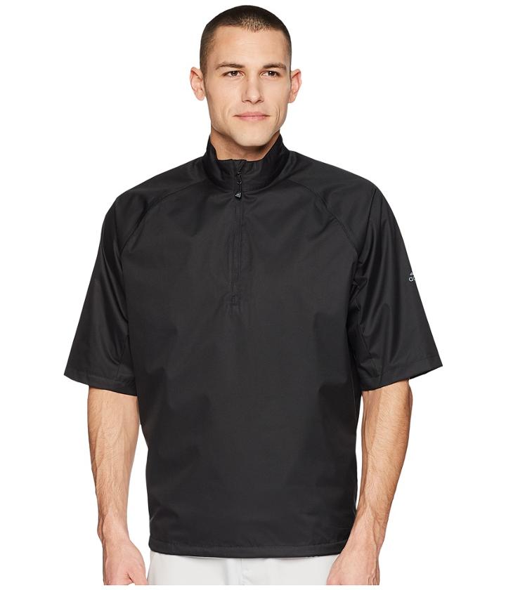 Adidas Golf Climastorm Provisional Ii Short Sleeve Rain Jacket (black) Men's Coat